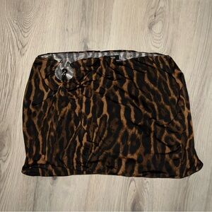 AFRM Juliana Leopard Print Mini Skirt with Ring Detail Size M